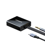 UGREEN HDMI to VGA Adapter with 3.5mm Audio & Power Port - Black