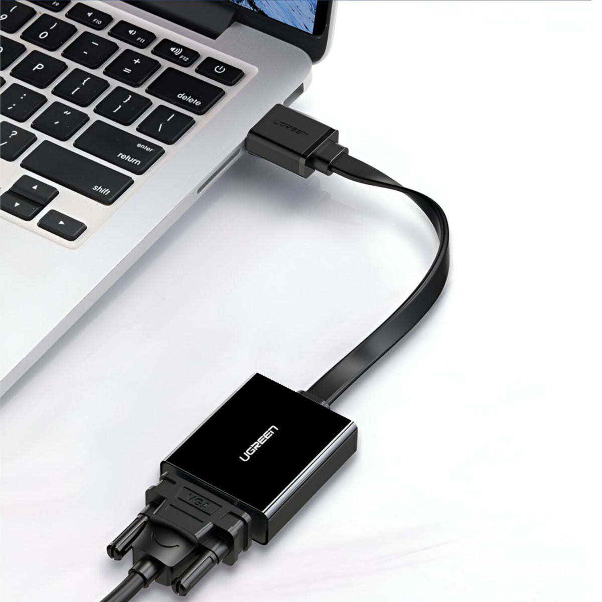 UGREEN HDMI to VGA Adapter with 3.5mm Audio & Power Port - Black