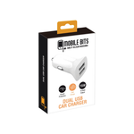 Mobile Bits 15 Watt Dual USB A Car Charger - White