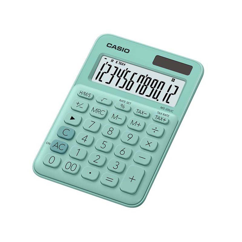 Casio MS-20UC Desktop Calculator 12 Digit - Green