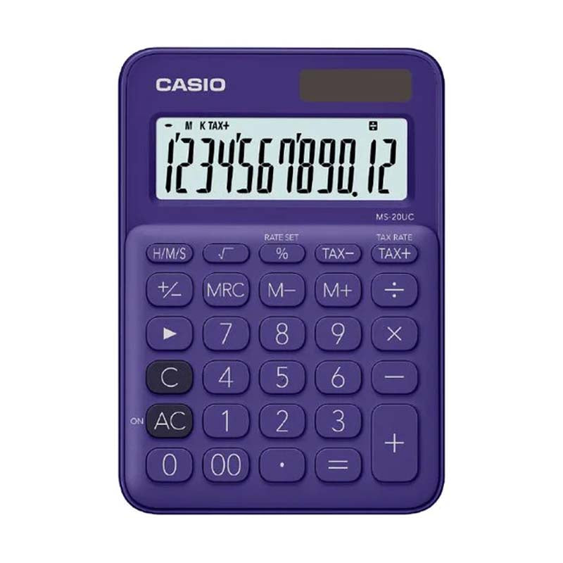 Casio MS-20UC Desktop Calculator 12 Digit - Purple