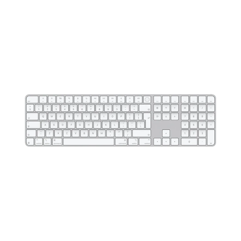 Apple Magic Keyboard With Touch ID And Numeric Keypad For Mac Models With Apple Silicon International English - White Keys