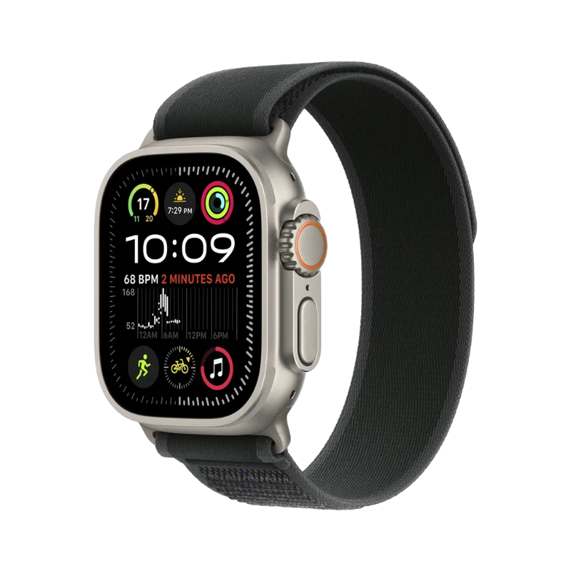 Apple 49mm Black Trail¬¨‚Ä†Loop¬¨‚Ä†S/M - Natural Titanium Finish