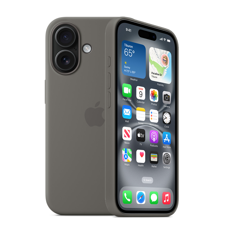 Apple iPhone 16 Plus Silicone Case with MagSafe - Stone Grey