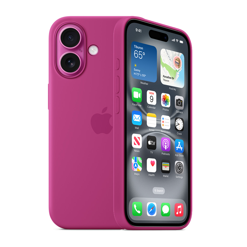 Apple iPhone 16 Plus Silicone Case with MagSafe - Fuchsia Pink
