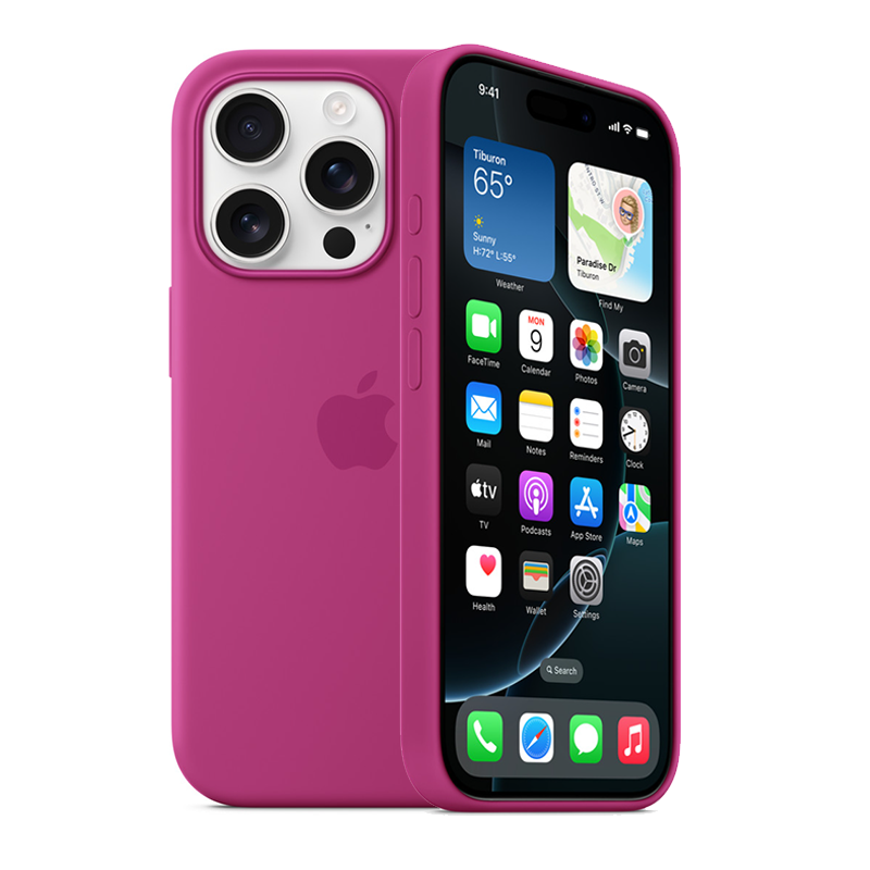 Apple iPhone¬¨‚Ä†16 Pro Silicone Case with MagSafe - Fuchsia Pink