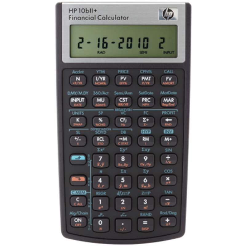HP 10Bii+ Business Calculator (Algebraic) - non Programmable