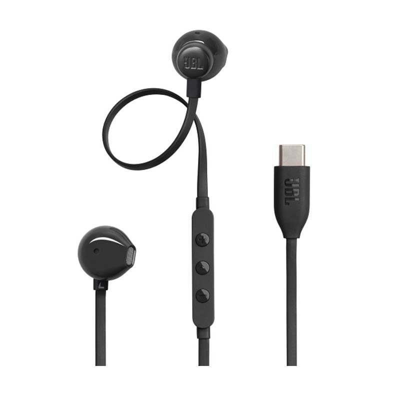 JBL Tune 305C USB-C Wired Hi-Res Earbuds - Black