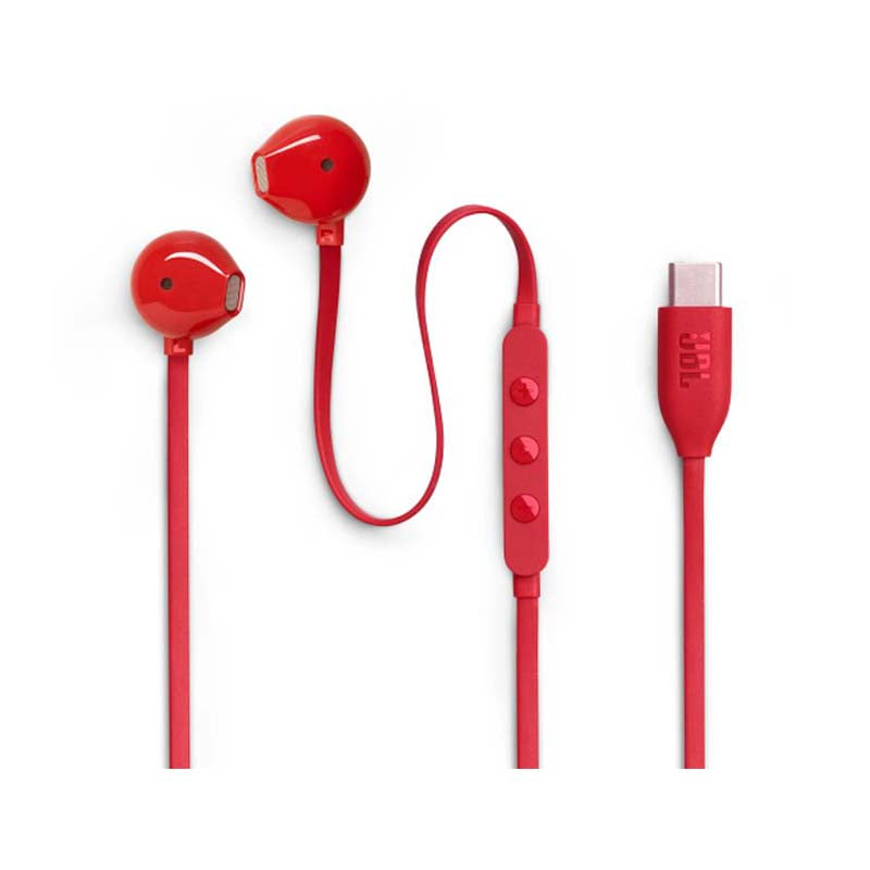 JBL Tune 305C USB-C Wired Hi-Res Earbuds - Red