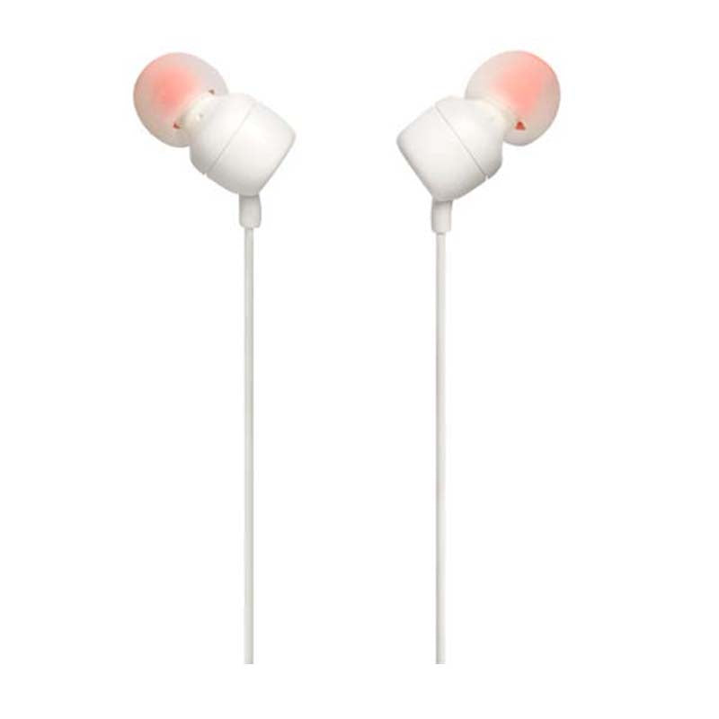 JBL Tune 110 In Ear Earbuds With Mic - White