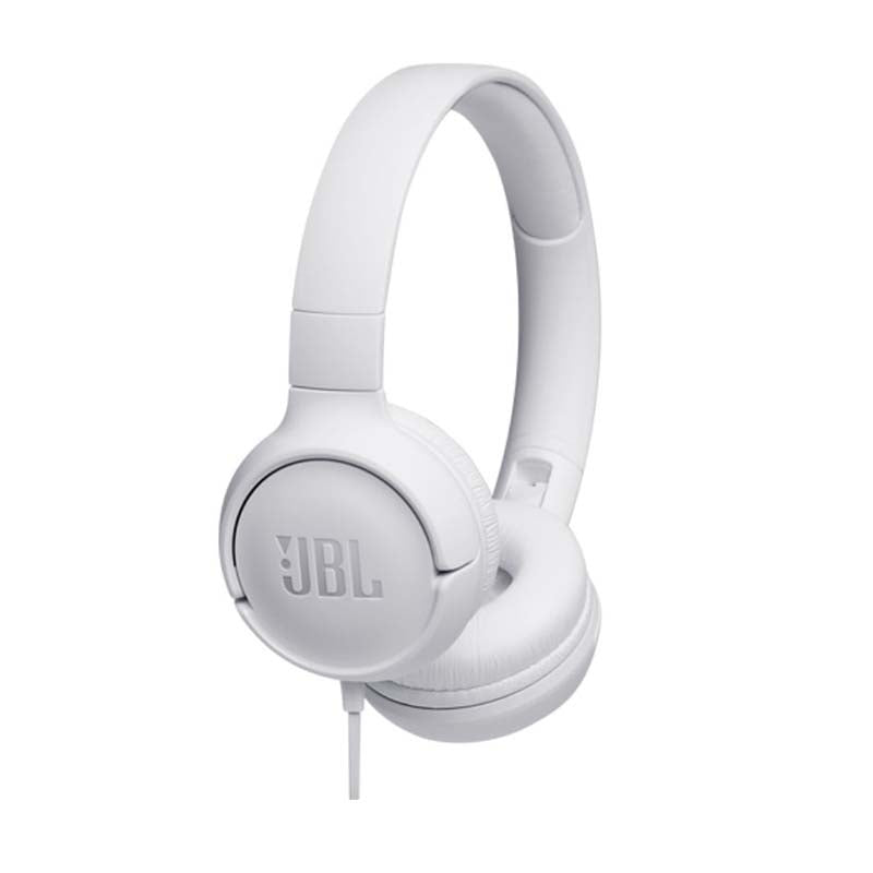 JBL Tune 500 Wired On Ear Headphones With Mic - White