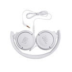 JBL Tune 500 Wired On Ear Headphones With Mic - White