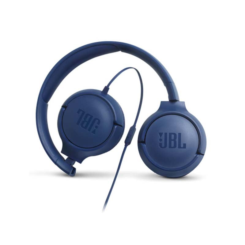 JBL Tune 500 Wired On Ear Headphones With Mic - Blue