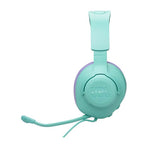 JBL Quantum 100M2 Wired Over-Ear Gaming Headset with Detachable Mic - Cyan