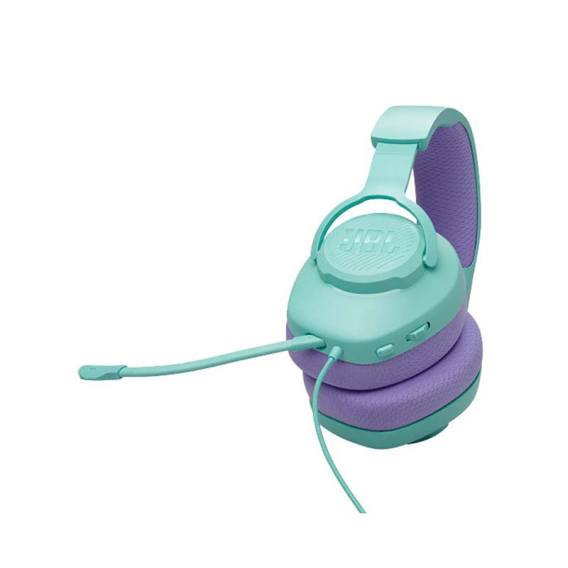 JBL Quantum 100M2 Wired Over-Ear Gaming Headset with Detachable Mic - Cyan