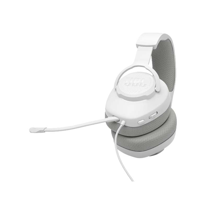 JBL Quantum 100M2 Wired Over-Ear Gaming Headset with Detachable Mic - White