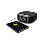 Philips TAR7606 Clock Radio With Qi Charging Pad - Black