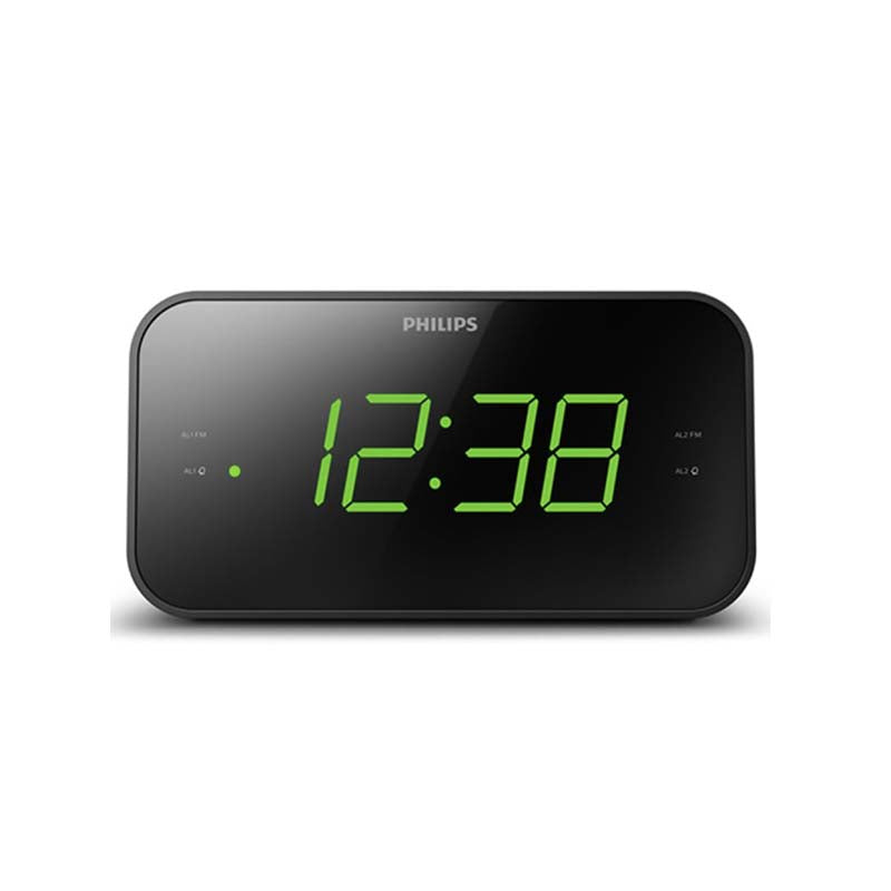 Philips TAR3306 Big Display FM Clock Radio - Black