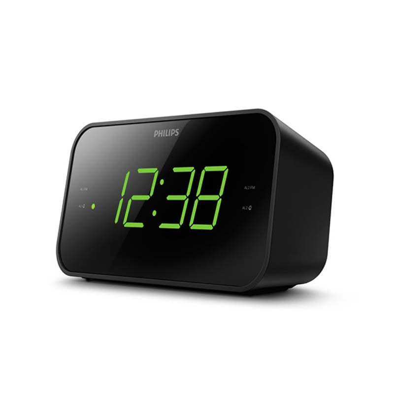 Philips TAR3306 Big Display FM Clock Radio - Black
