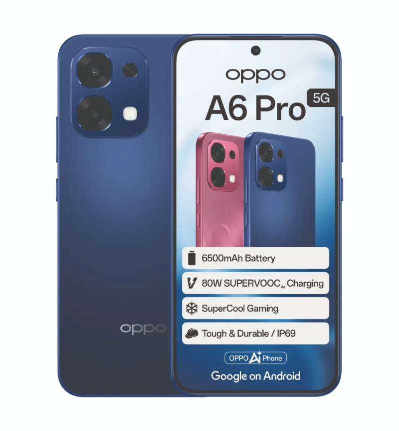 Oppo A6 Pro 5G 256GB Watch + Buds -Blue - Blue