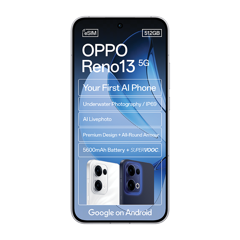 Oppo Reno 13 5G Dual Sim 512GB - White - White