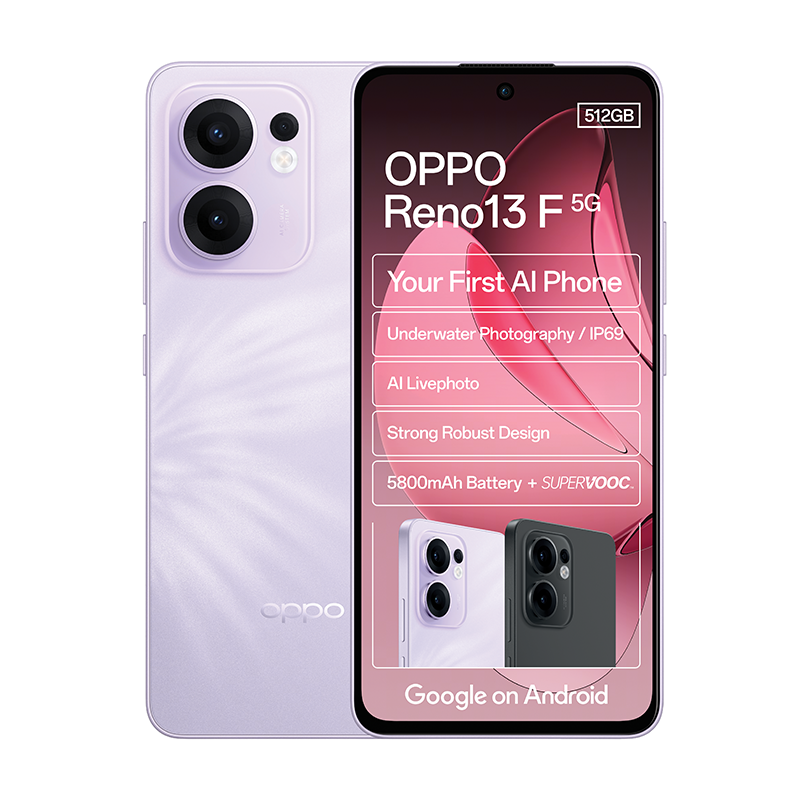 Oppo Reno13 F 5G Dual Sim 512GB - Purple - Purple