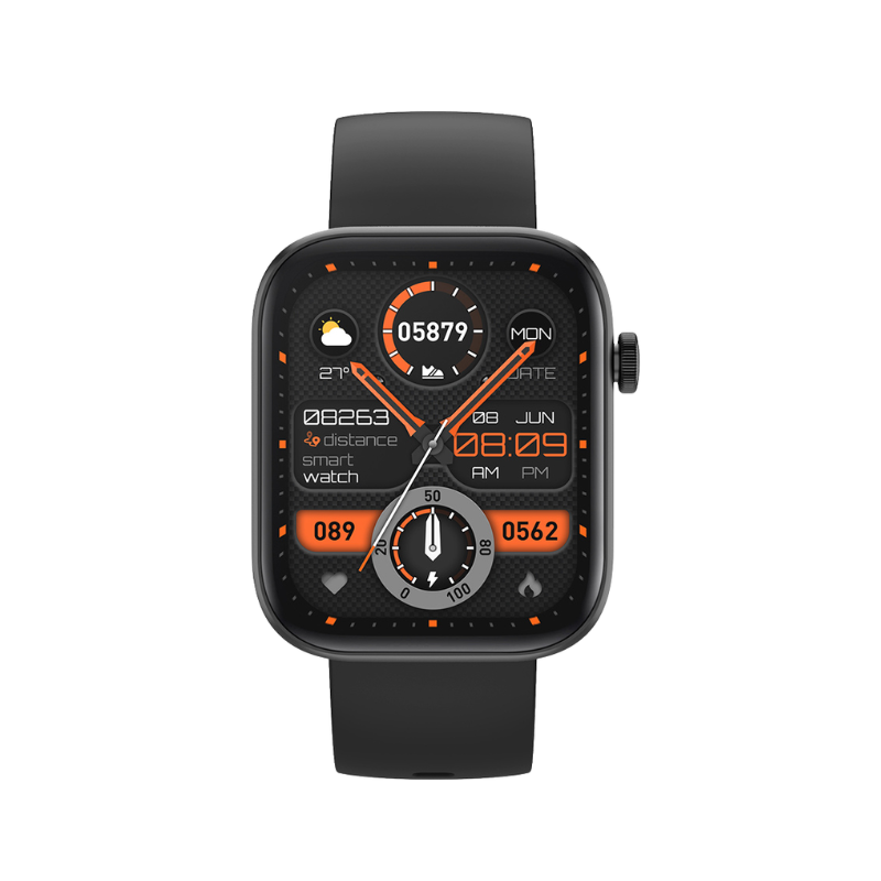 COLMI P71 Smartwatch 1.9 inch Display Voice Calling Voice Assistant IP68 Waterproof Smart Watch - Black