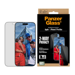 PanzerGlass 2-Way Privacy Screen Protector Apple iPhone 17 Pro Max | Ultra-Wide Fit EasyAligner - Clear