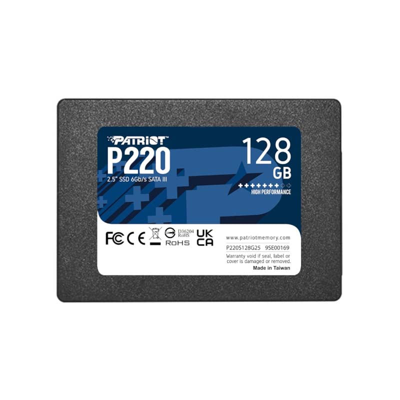 Patriot P220 2.5 inch 128GB SATA Solid State Drive - Black