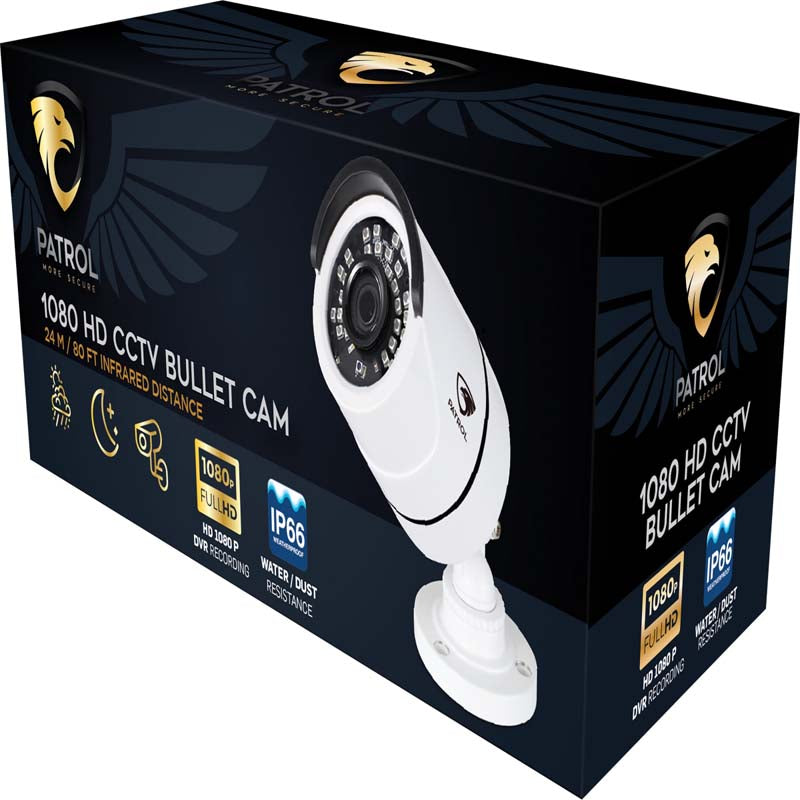 Patrol 1080P Bullet Camera - White