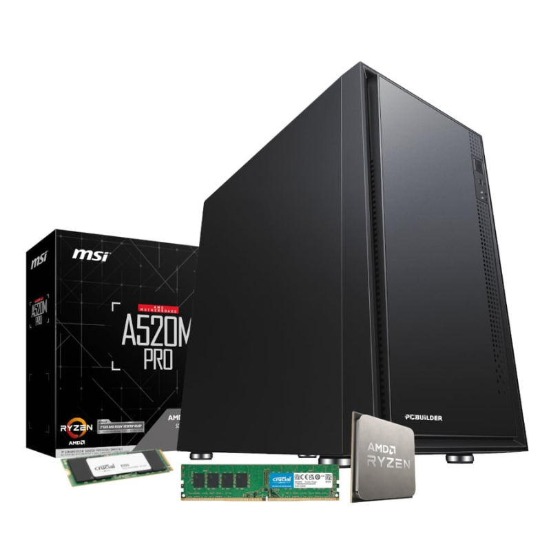 PCBuilder AMD Ryzen 7 5700G HOME MASTER Windows 11 Desktop PC - Black