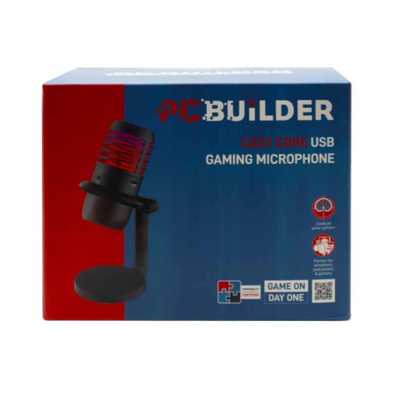 PCBuilder CAST CORE USB Gaming Microphone - Black