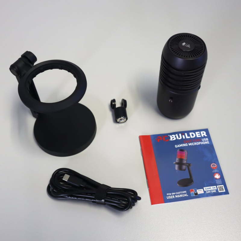 PCBuilder CAST CORE USB Gaming Microphone - Black