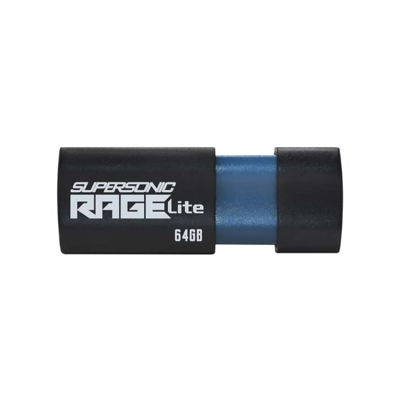 Patriot Supersonic Rage Lite 64GB USB 3.2 Gen1 Flash Drive - Black