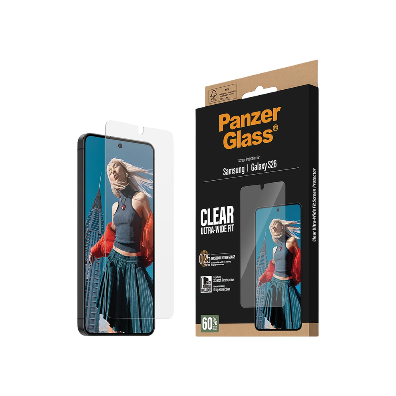 PanzerGlass Ultra-Wide Fit Screen Protector w. EasyAligner Samsung Galaxy S26
