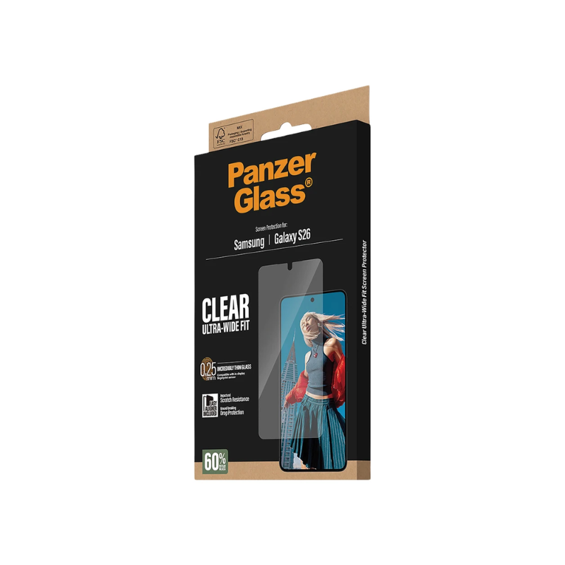 PanzerGlass Ultra-Wide Fit Screen Protector w. EasyAligner Samsung Galaxy S26