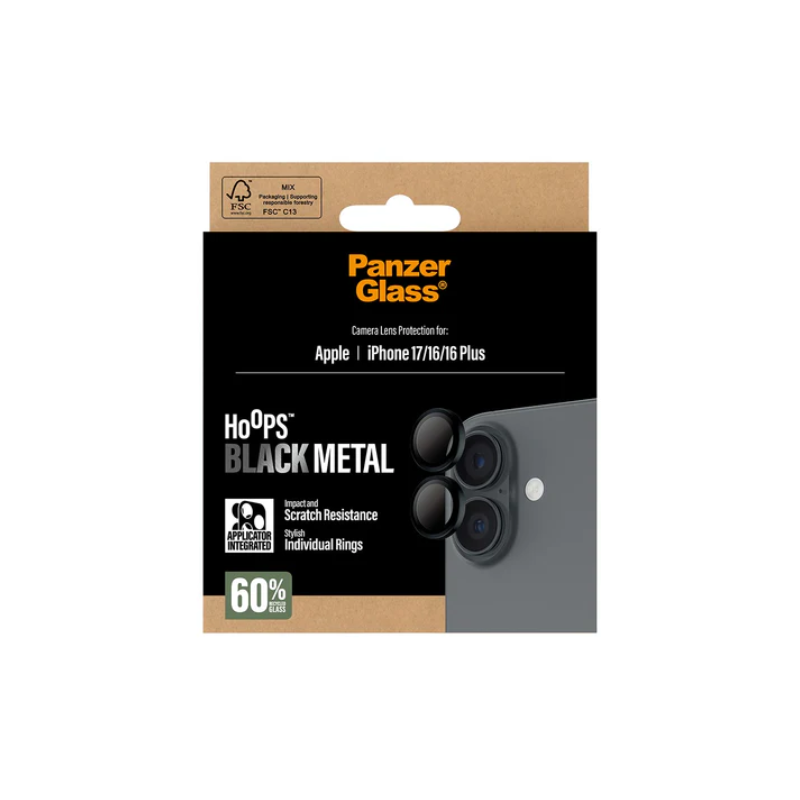 PanzerGlass Hoops Camera Lens Protector for iPhone 17 /16 /16 Plus