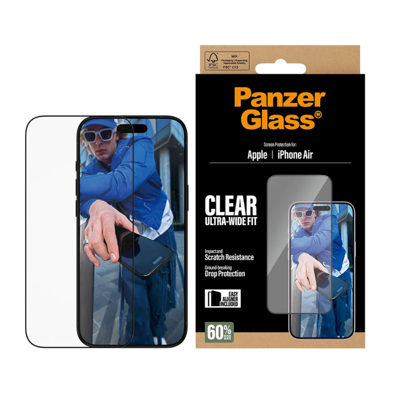 PanzerGlass Screen Protector Apple iPhone Air | Ultra-Wide Fit EasyAligner