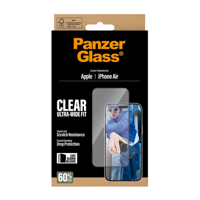 PanzerGlass Screen Protector Apple iPhone Air | Ultra-Wide Fit EasyAligner