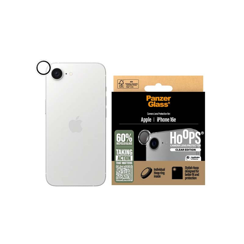 PanzerGlass Apple iPhone 16e Hoops Camera Lens Protector - Clear
