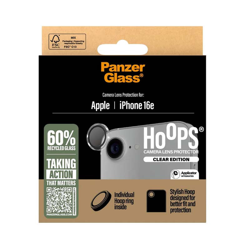 PanzerGlass Apple iPhone 16e Hoops Camera Lens Protector - Clear
