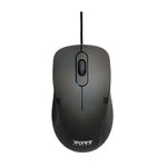 Port Connect Optical USB Mouse - Black - Black