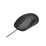 Port Connect Optical USB Mouse - Black - Black