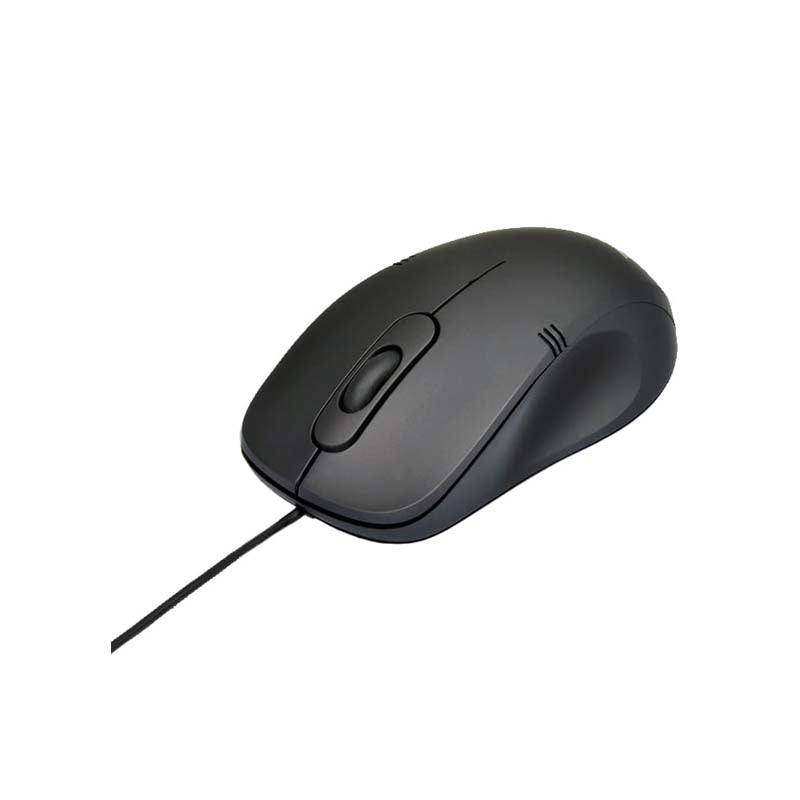 Port Connect Optical USB Mouse - Black - Black
