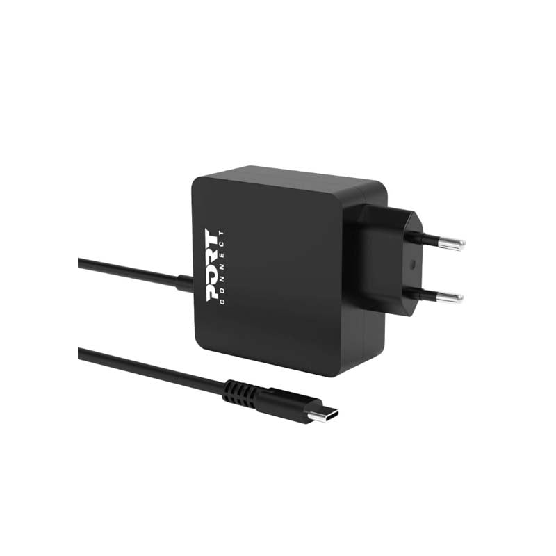 Port Connect Type C 45W Universal Power Supply - Black - Black