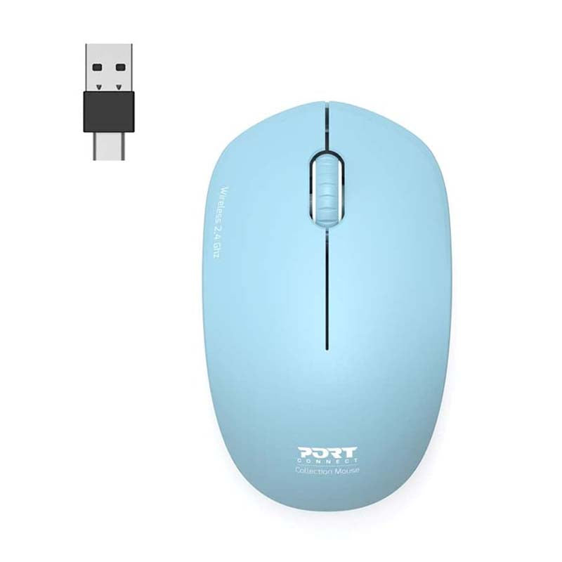 Port Connect Wireless Mouse - Blue - Blue
