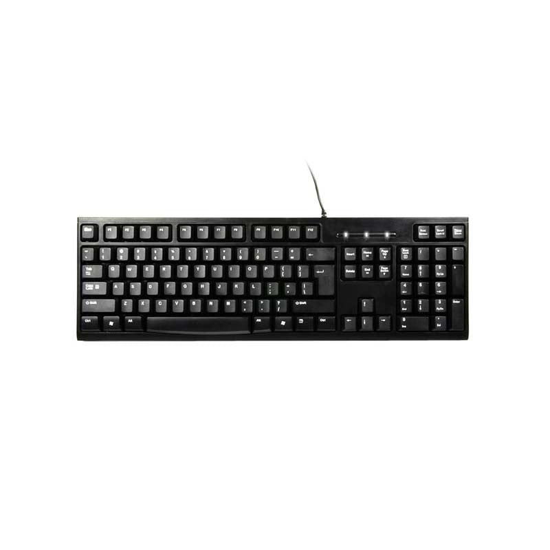 Port Design Combo Wired Mouse and Keyboard - Black - Black