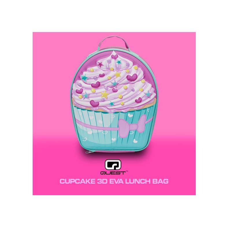 Quest Cupcake 3D EVA Lunch Bag - Pink