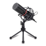 Redragon Cardioid USB Gaming Mic and Tripod - Black