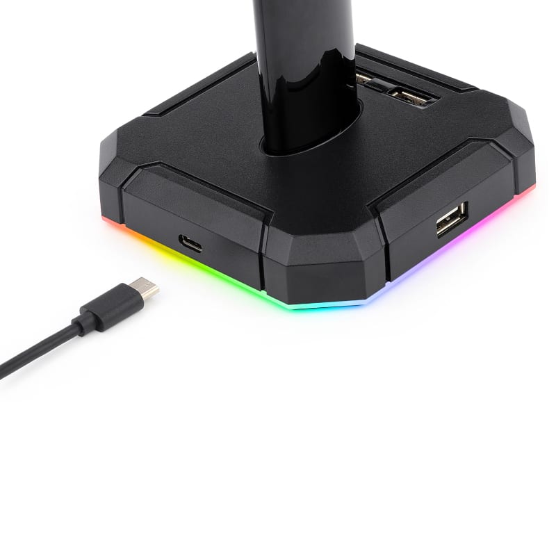 Redragon Scepter Pro Quad USB RGB Headset Stand - Black